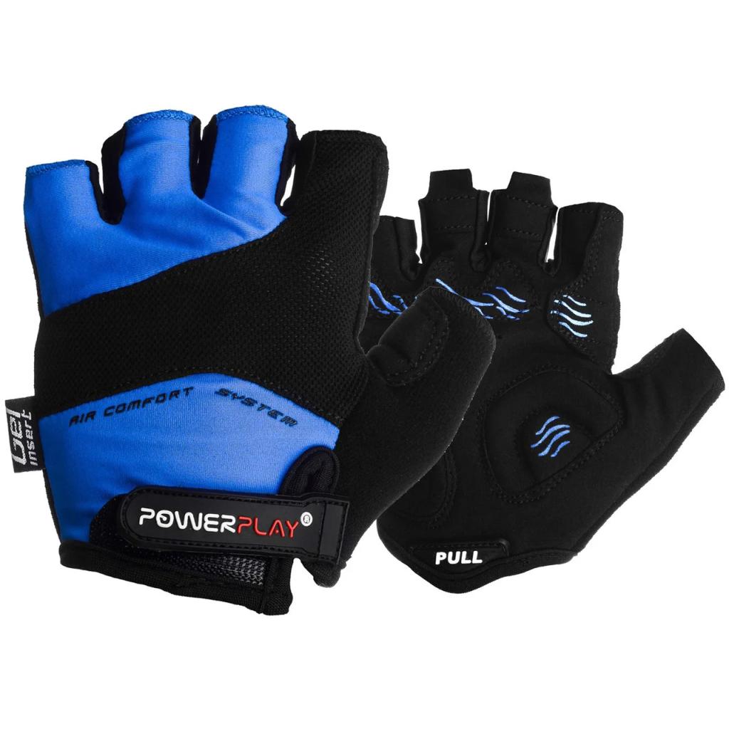 Велорукавиці PowerPlay 5013 Blue L (5013C_L_Blue) - зображення 1