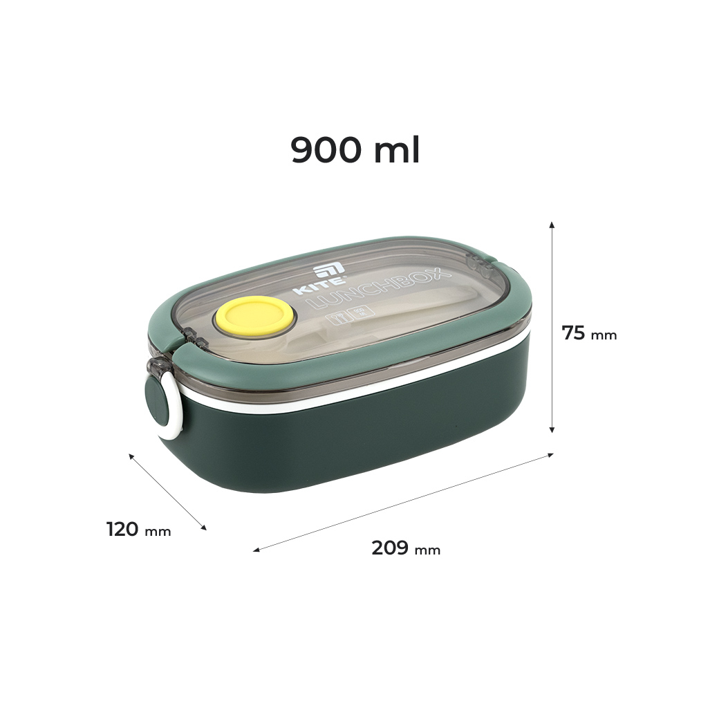 Ланч-бокс Kite 900 мл, зелений (K25-1180-3) - зображення 2