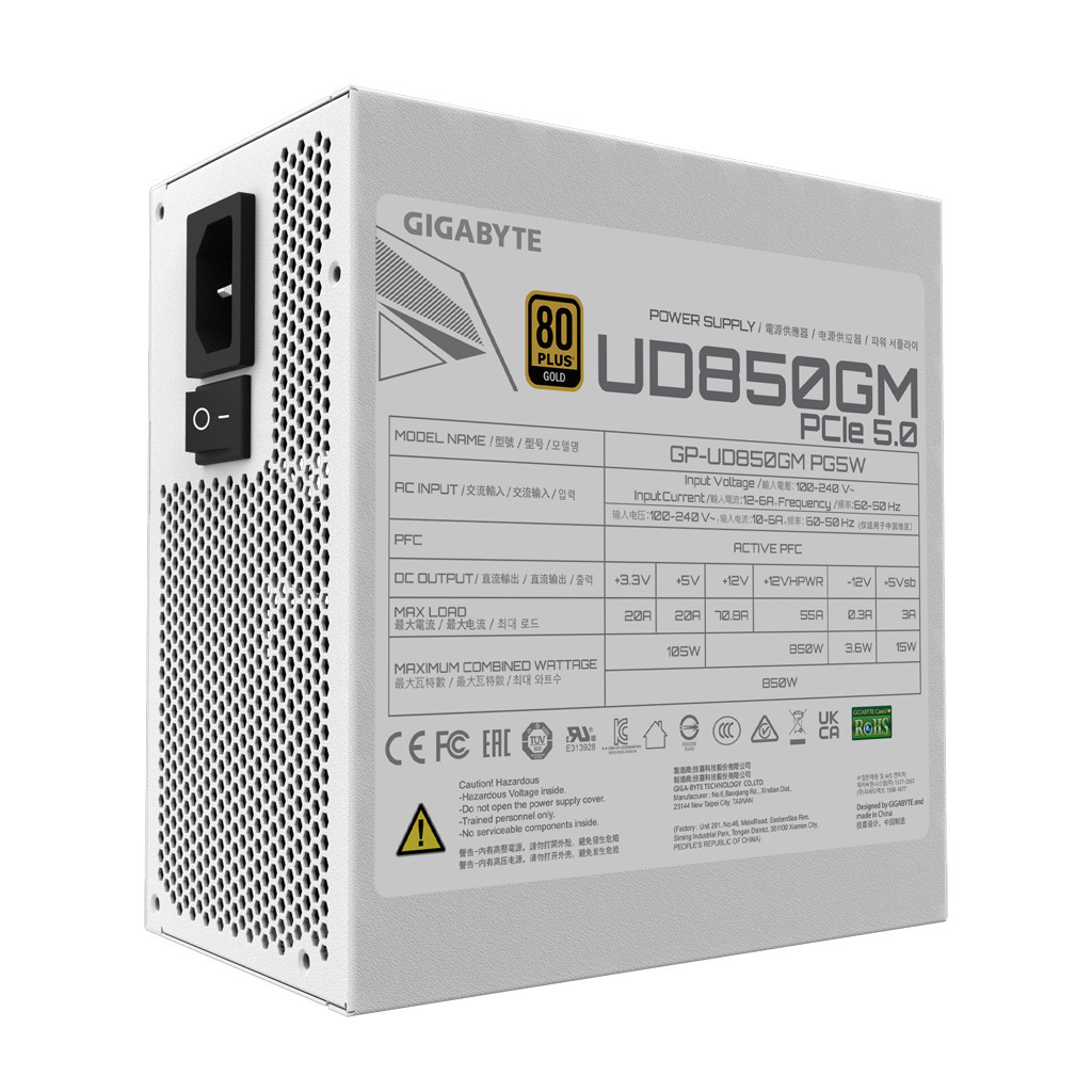 Блок живлення GIGABYTE 850W (GP-UD850GM PG5W) - зображення 3