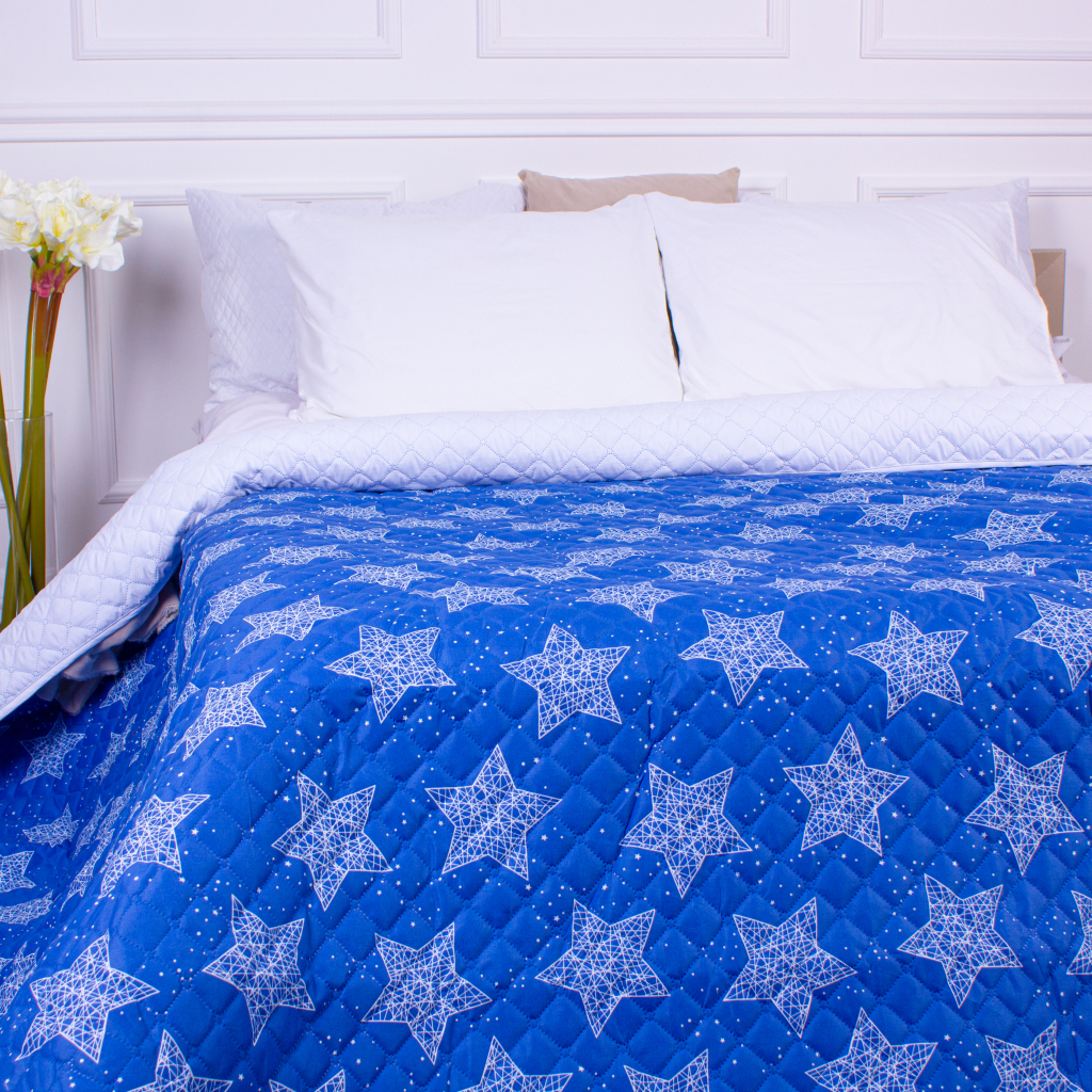 Покривало MirSon Print Line №7128 Blue Star 150х210 (2200006075981) - зображення 2