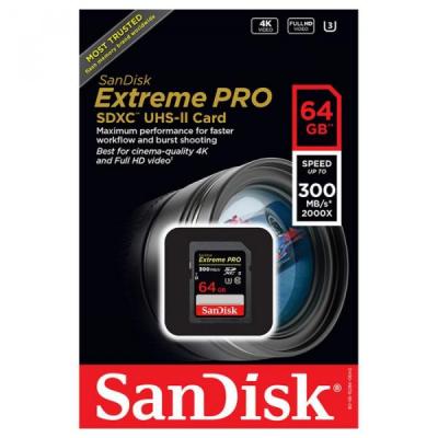 Карта пам'яті SanDisk 64GB SDXC class 10 UHS-II 4K Extreme Pro (SDSDXPK-064G-GN4IN) - зображення 3