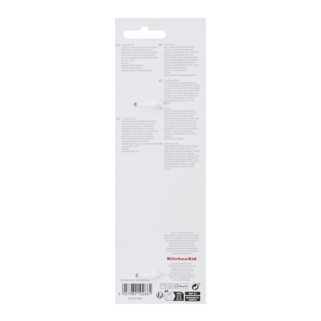 Лопатка кухонна KitchenAid Coreline силіконова, 34 см, сіра (KAS030OHCGG) - зображення 4