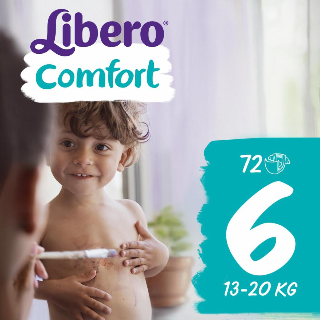 Підгузки Libero Comfort 6 (13-20 кг) 72 шт (7322540491159) - зображення 1