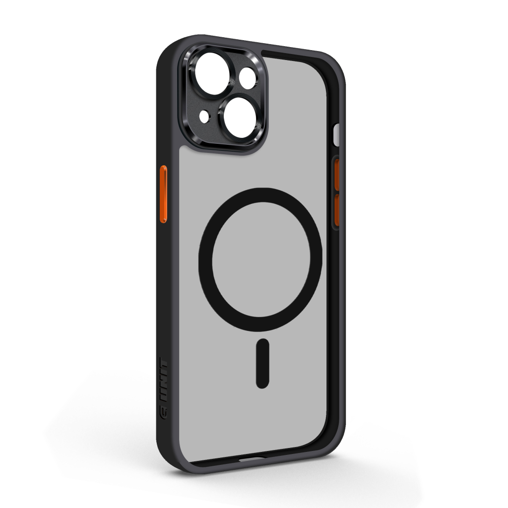 Чохол до мобільного телефона Armorstandart Unit MagSafe SE Apple iPhone 15 Plus Black Orange (ARM75364) - зображення 1