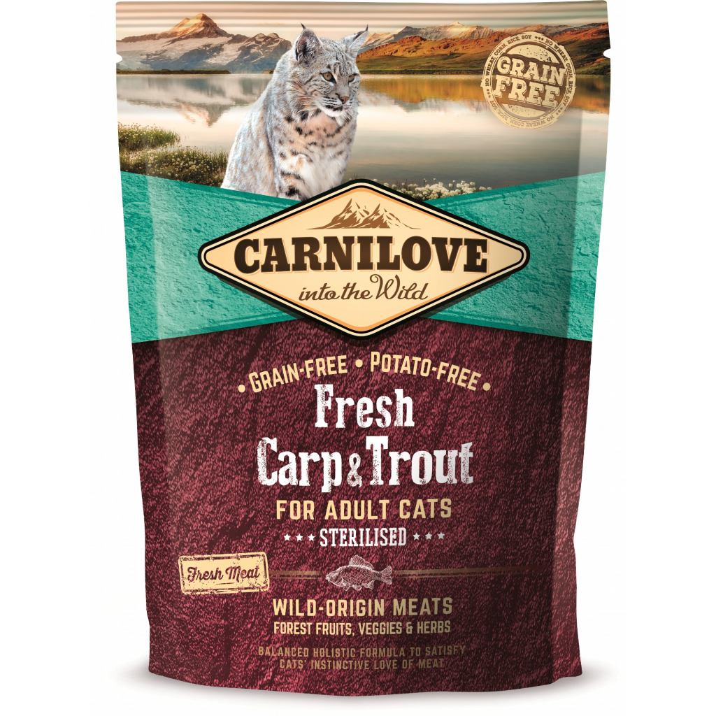Сухий корм для кішок Carnilove Fresh Carp and Trout Sterilised for Adult cats 400 г (8595602527427) - зображення 1