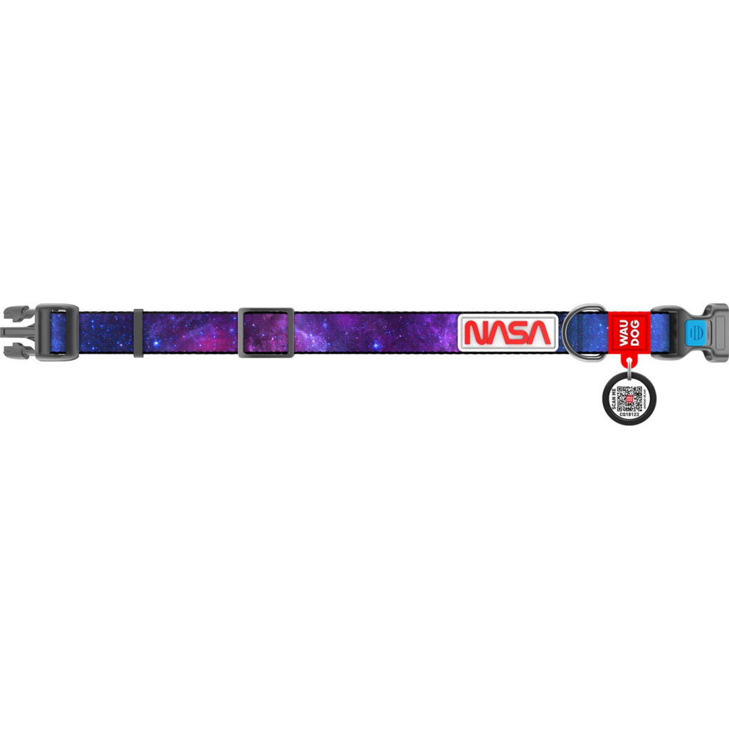 Нашийник для тварин WAUDOG Nylon з QR паспортом "NASA21" пластиковий фастекс M (4502-0148) - зображення 3