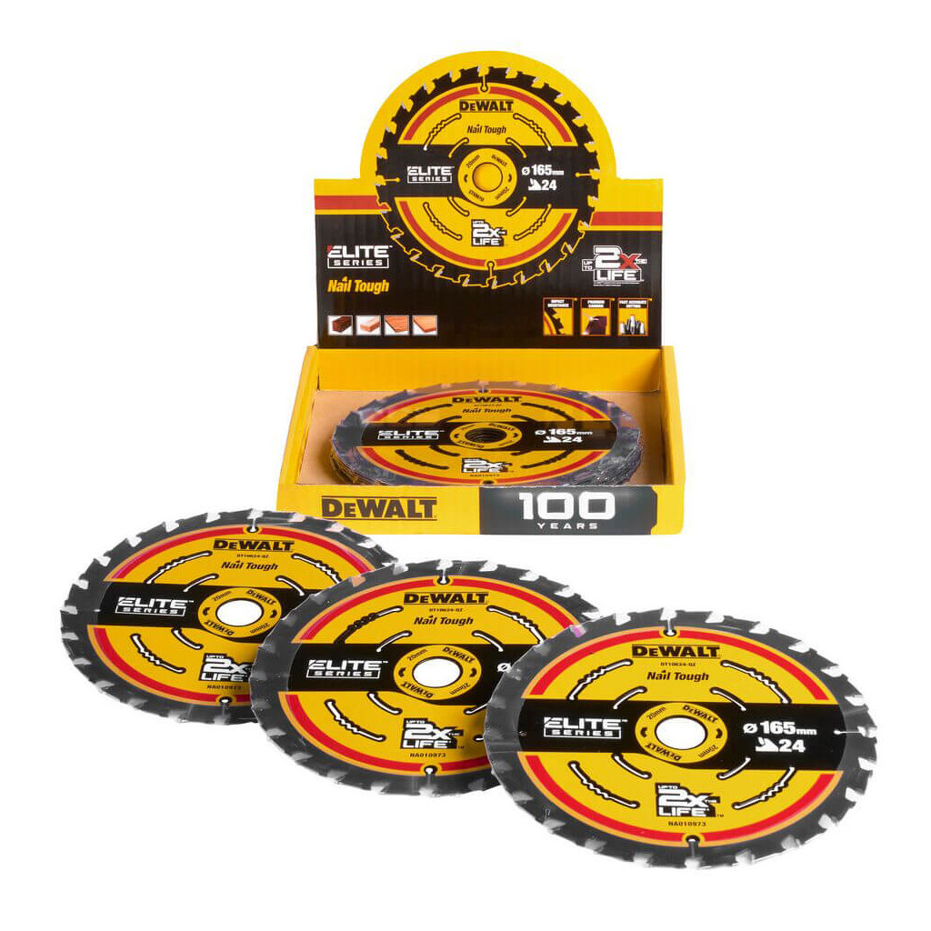 Круг відрізний DeWALT ELITE EXTREME, 165х20х24, кут заточування 18 гр. (DT10400) - зображення 1