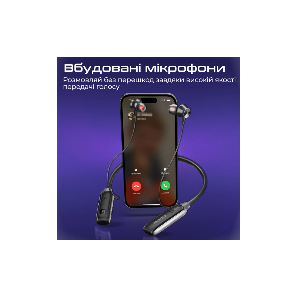 Навушники Promate Leap Black (leap.black) - зображення 8