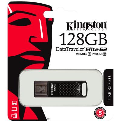 USB флеш накопичувач Kingston 128GB DataTraveler Elite G2 Meta Black USB 3.1 (DTEG2/128GB) - зображення 5