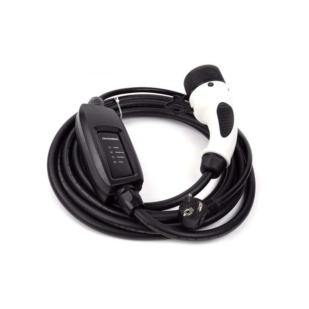 Зарядний пристрій для електромобіля Duosida Type 2 - Schuko (220V), 16A, 3.6кВт, 1-фазное, 5м (EV200276) - picture 4
