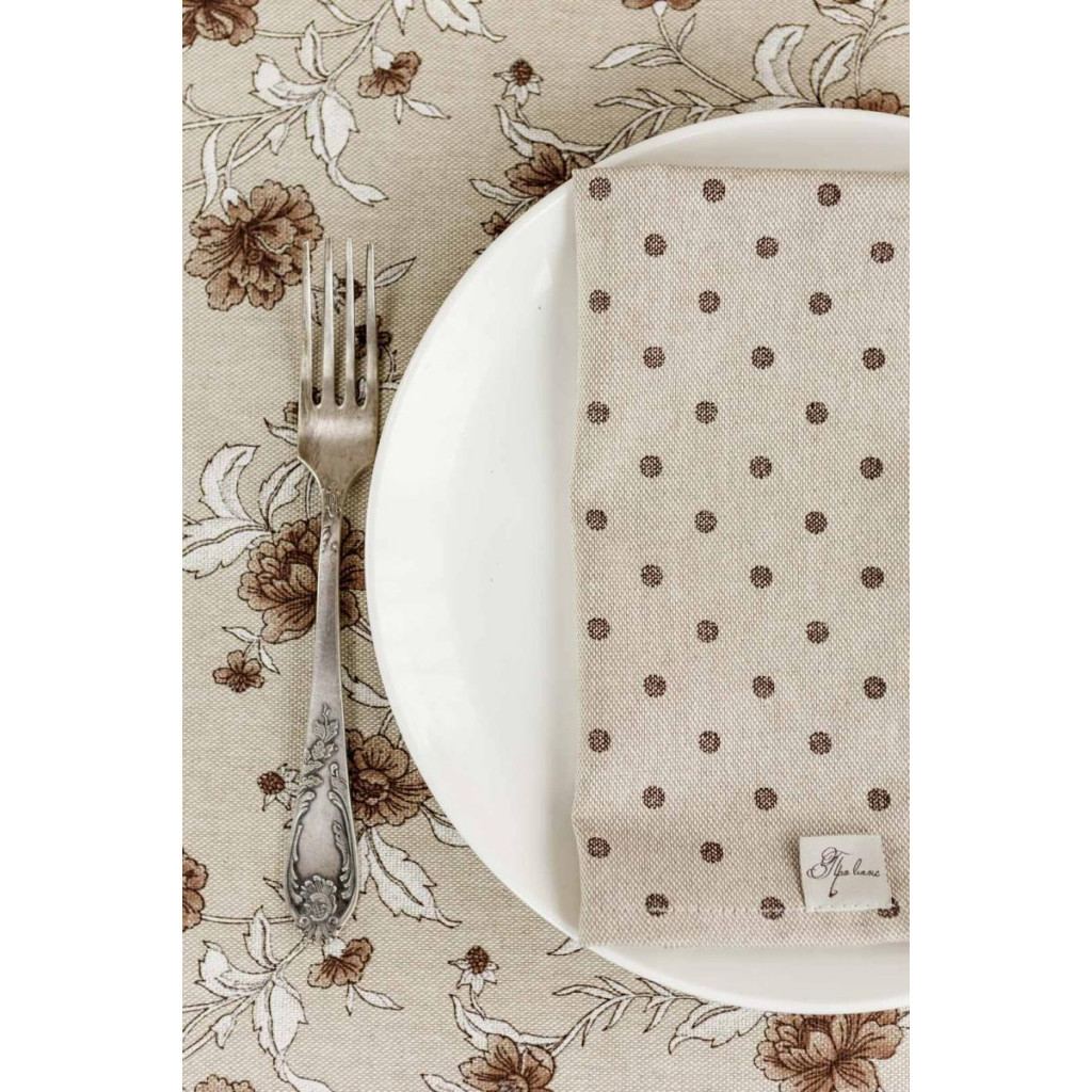 Серветка на стіл Прованс Горох коричневий Господиня 35х45 см (4823093451902) - зображення 7