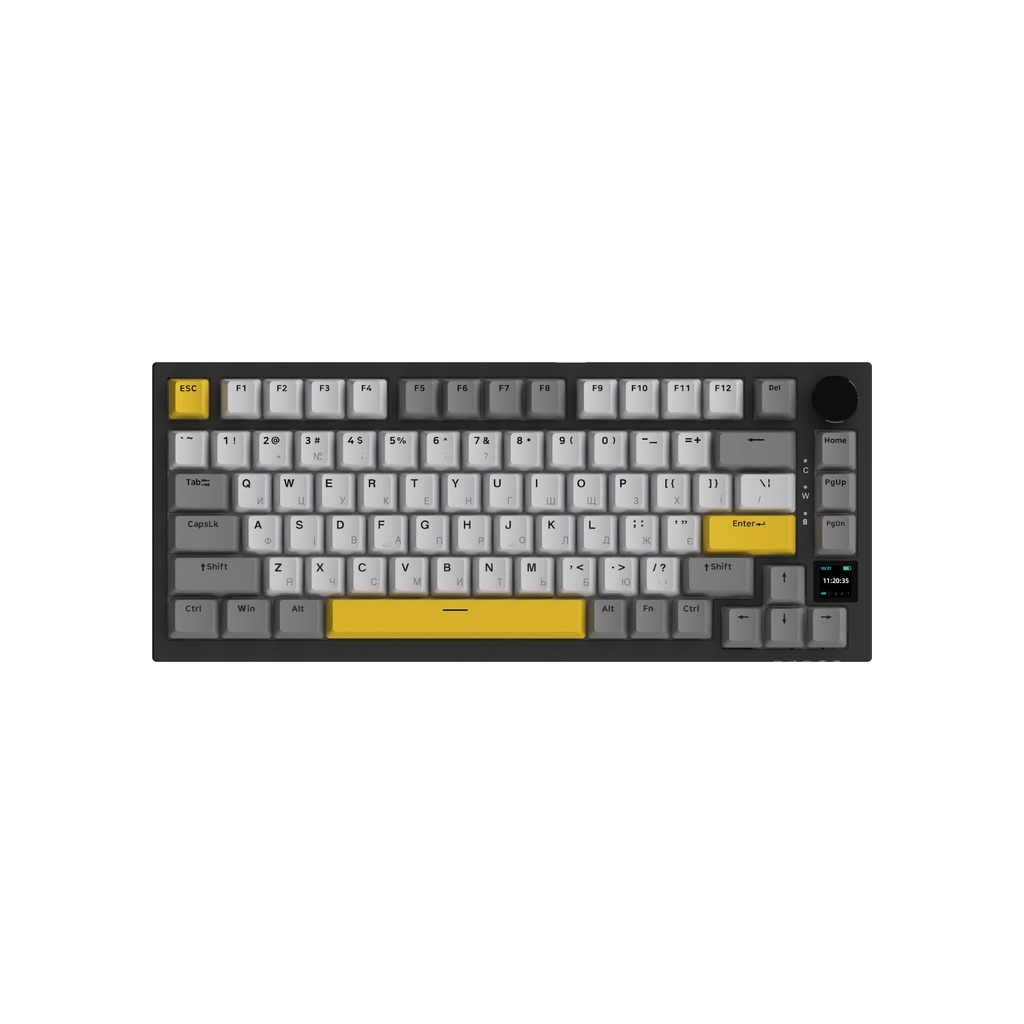 Клавіатура Ajazz AK820 Pro Flying Fish Switch Black RGB USB/Wireless/Bluetooth UA Black (AK820PRO-FF-BGY) - зображення 1