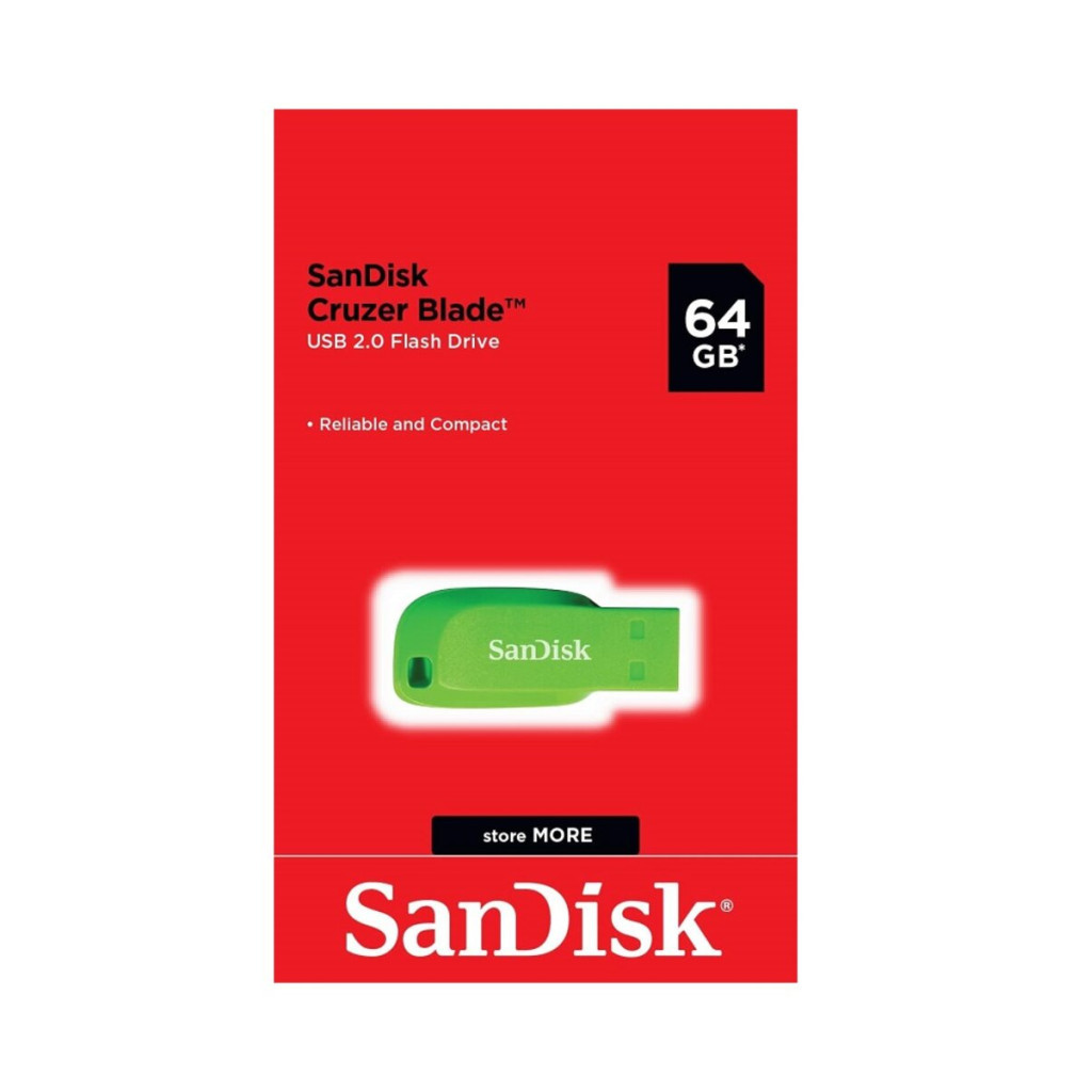 USB флеш накопичувач SanDisk 32GB Cruzer Blade Green USB 2.0 (SDCZ50C-032G-B35GE) - зображення 2