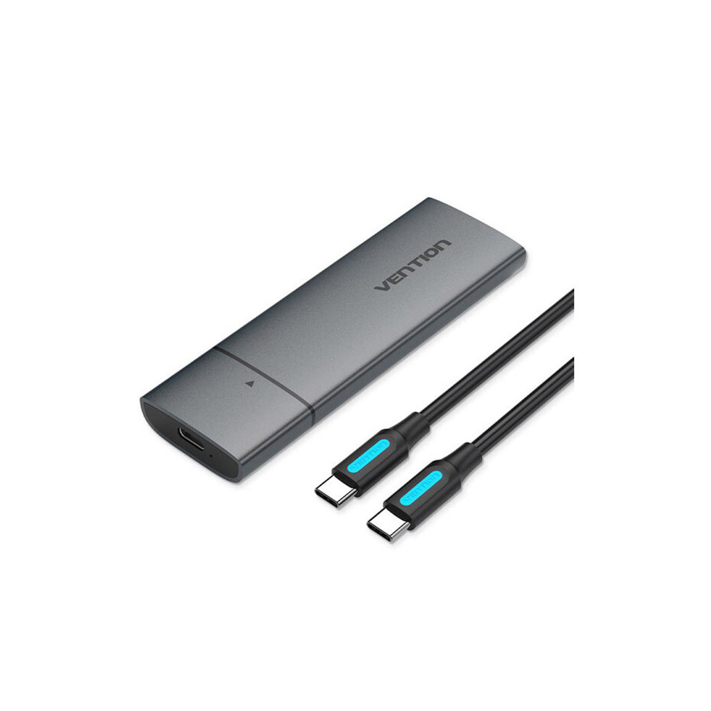 Кишеня зовнішня Vention SSD M.2 (NVME) M-key USB Type-C 3.2 gray (KPGH0) - зображення 3