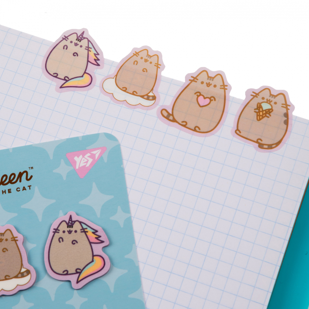 Стікер-закладка Yes Pusheen пластик 80 шт (4х20) (170419) - зображення 4