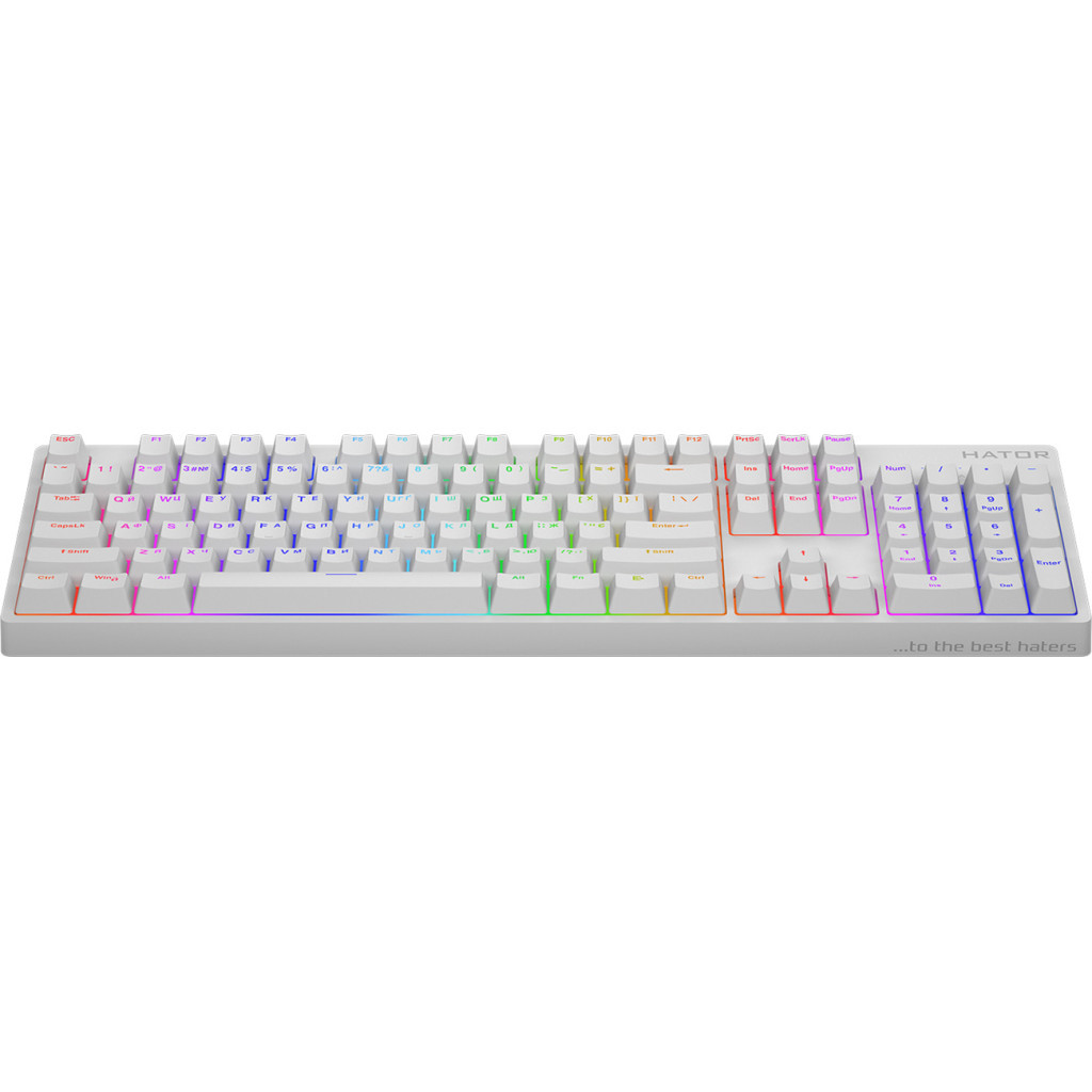 Клавіатура Hator Rockfall 2 Mecha Orange USB White (HTK-711) - зображення 3