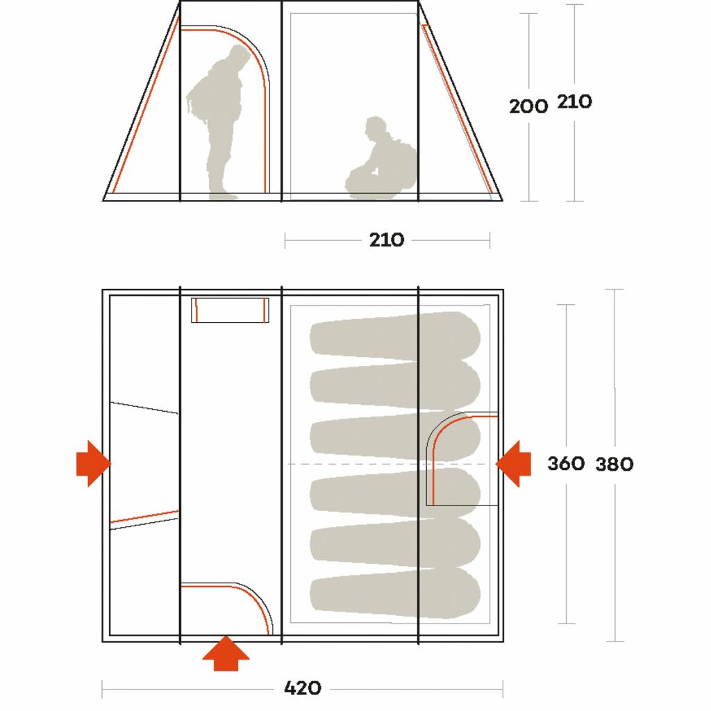 Намет Ferrino Proxes 6 Blue (928242) - зображення 4