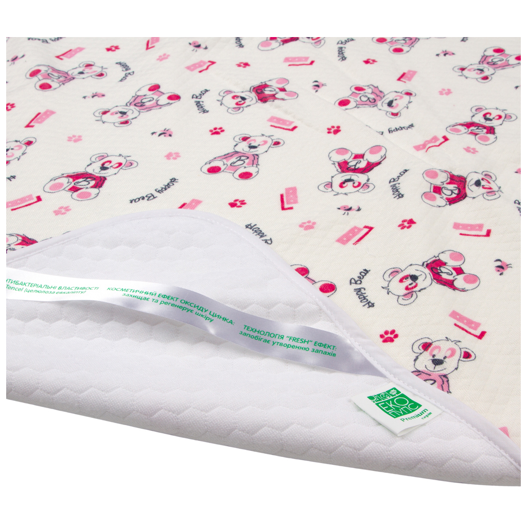 Пелюшки для малюків Еко Пупс Soft Touch Premium непромокаюча двостороння 50 х 70 см щасливе ведмежа (EPG07W-5070hb) - зображення 2
