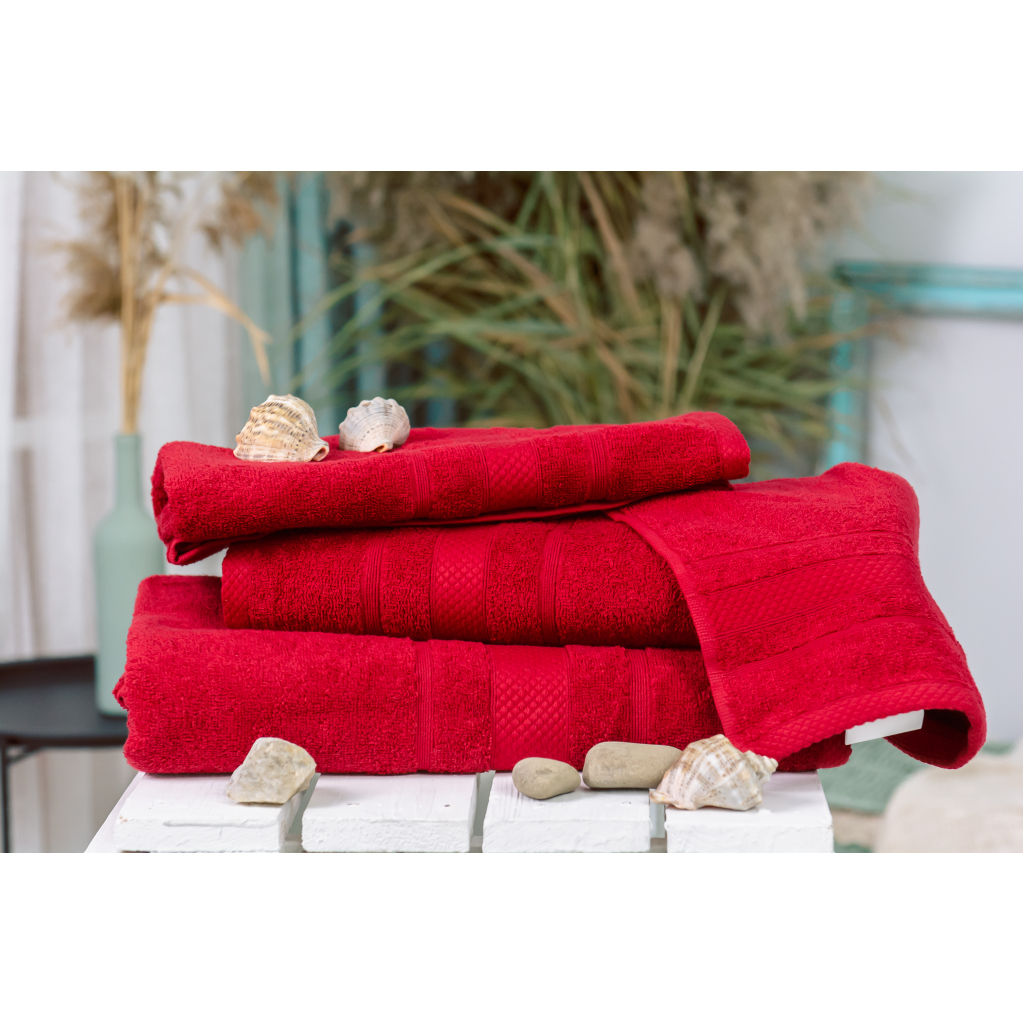 Рушник MirSon набір банний 5070 Elite SoftNess Bordo 40х70, 50х90, 70х140, 100x150 (2200003975628) - зображення 2