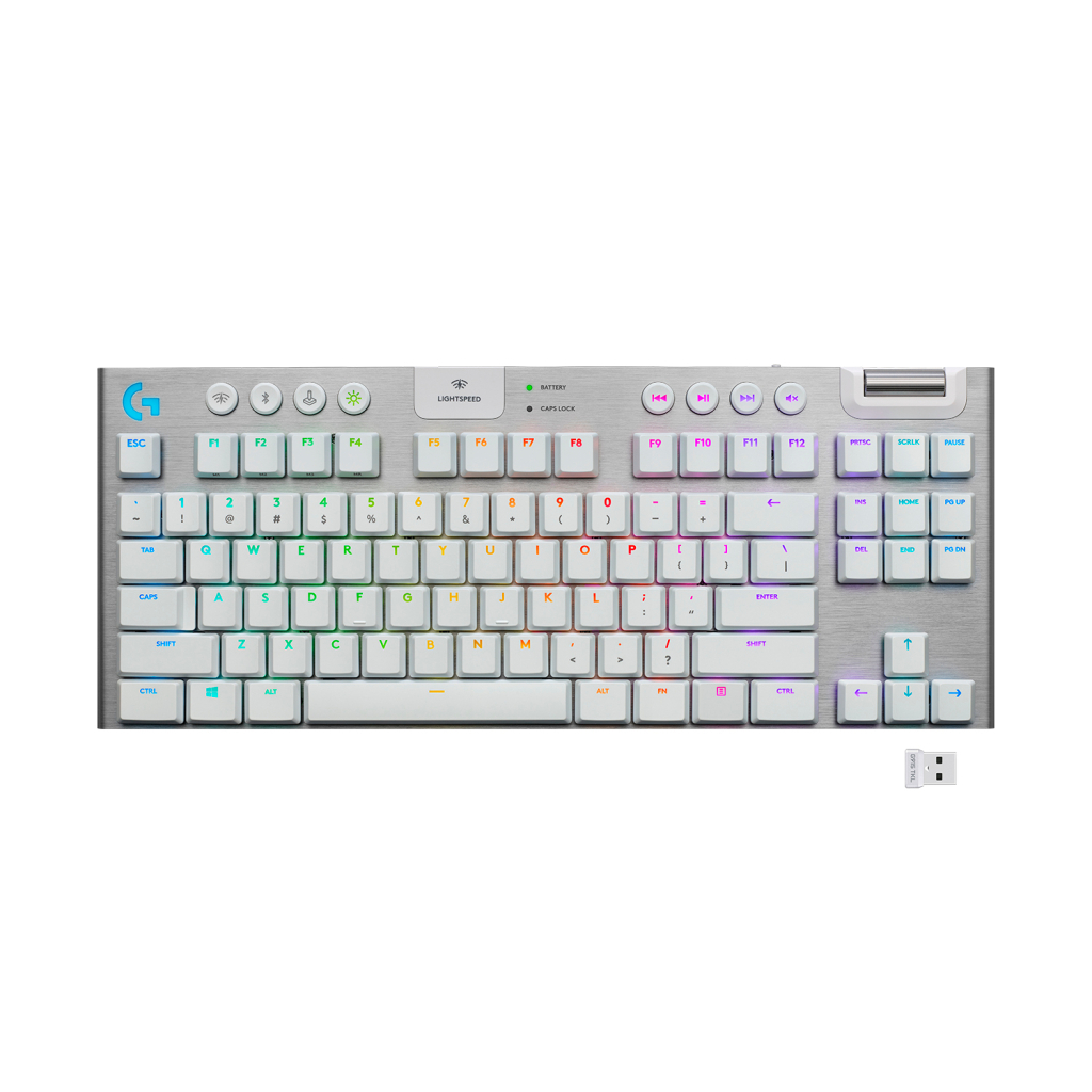 Клавіатура Logitech G915 TKL Lightspeed Wireless RGB Mechanical White (920-009664) - зображення 1