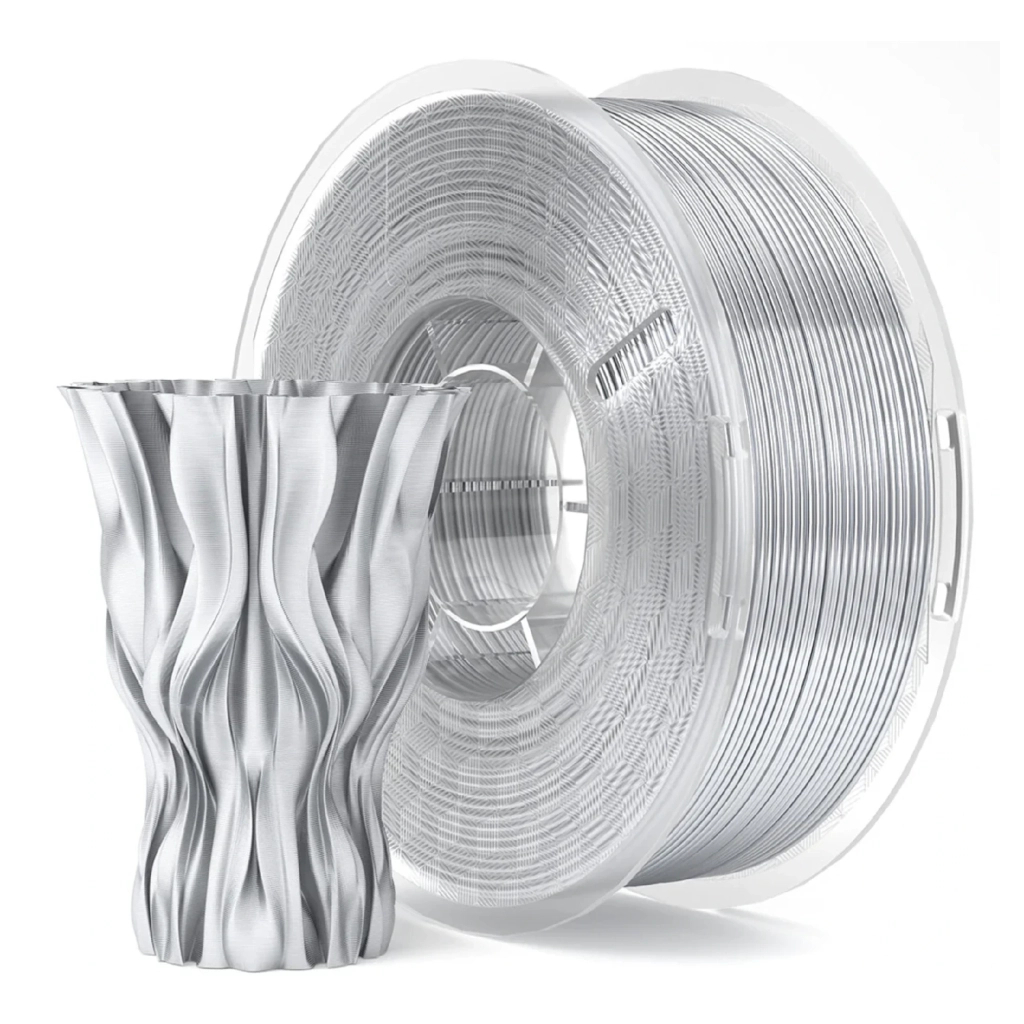 Пластик для 3D-принтера ELEGOO PLA silk gloss 1кг, 1.75мм, silver (50.203.0111) - зображення 2