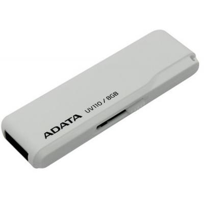 USB флеш накопичувач ADATA 8GB DashDrive UV110 White USB 2.0 (AUV110-8G-RWH) - зображення 2