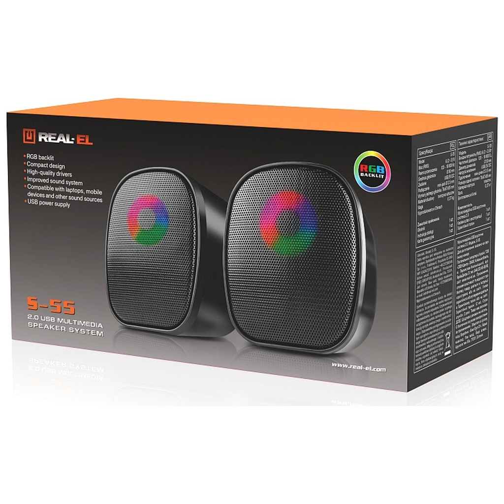 Акустична система REAL-EL S-55 Black (EL121100014) - зображення 7