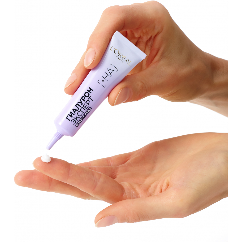 Крем для шкіри навколо очей L'Oreal Paris Гіалурон експерт Відновлюючий Зволожуючий Догляд 15 мл (3600523775576/3600524009007) - зображення 3