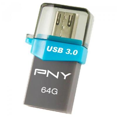 USB флеш накопичувач PNY flash 64GB Duo-Link OU3 OTG USB 3.0 (FDI64GOTGOU3G-EF) - зображення 2