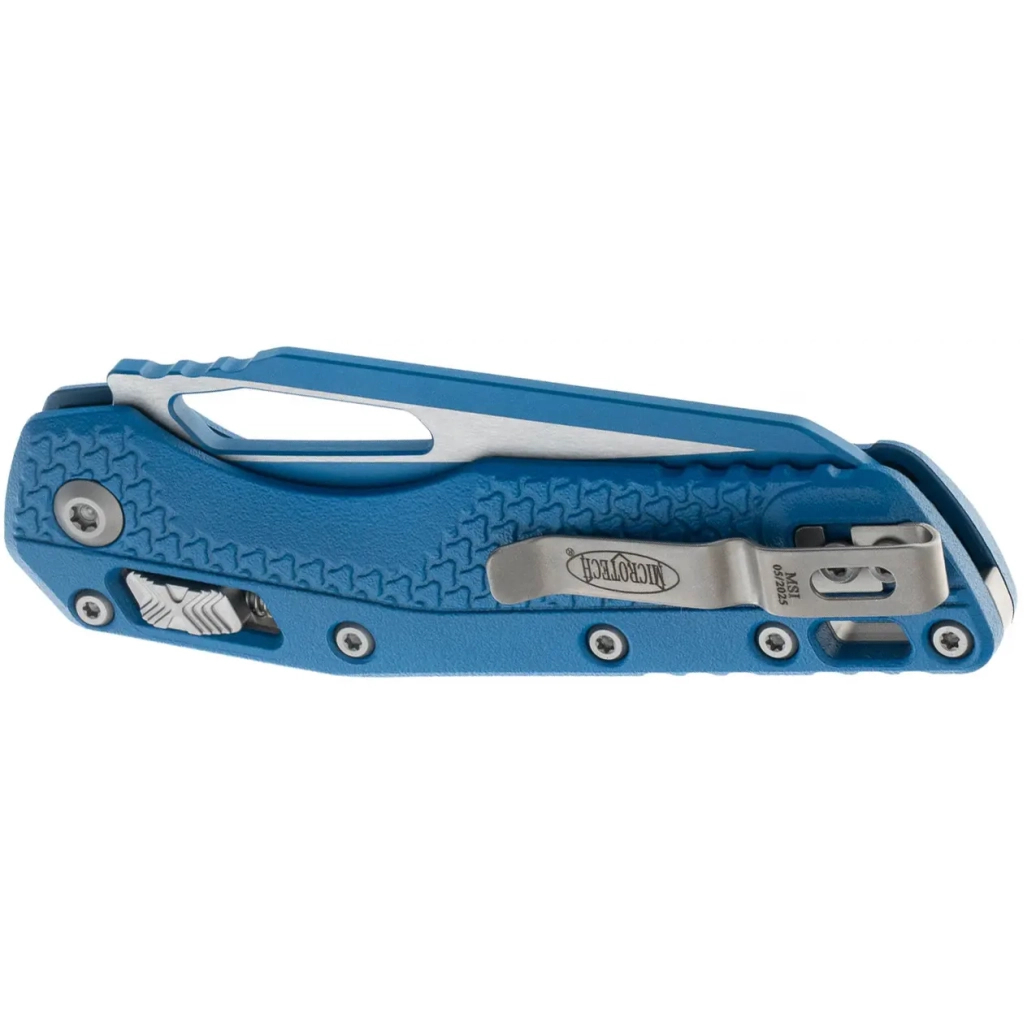 Ніж Microtech MSI Cerakote Blade Tri-Grip Polymer Blue (210T-1PMCBL) - зображення 4