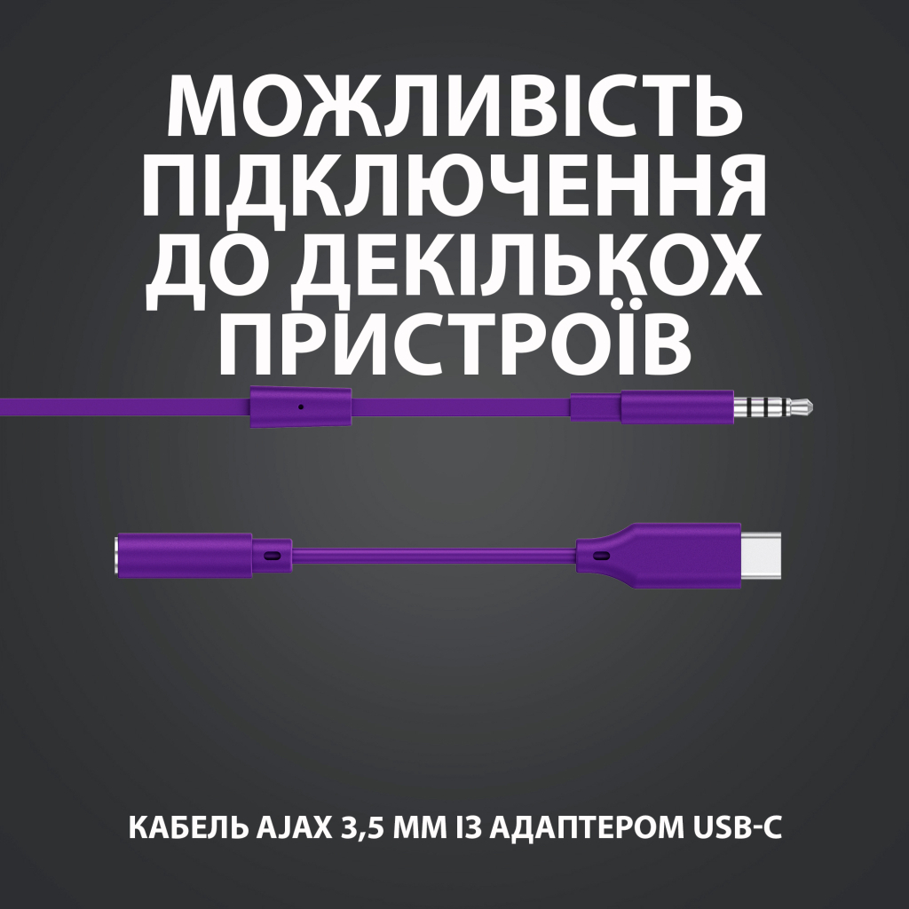 Навушники Logitech G333 Purple (981-000936) - зображення 3