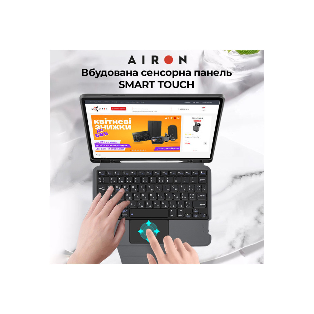 Чохол до планшета AirOn Premium Samsung Galaxy Tab S9 11'' 2023 + Keyboard (4822352781117) - зображення 3