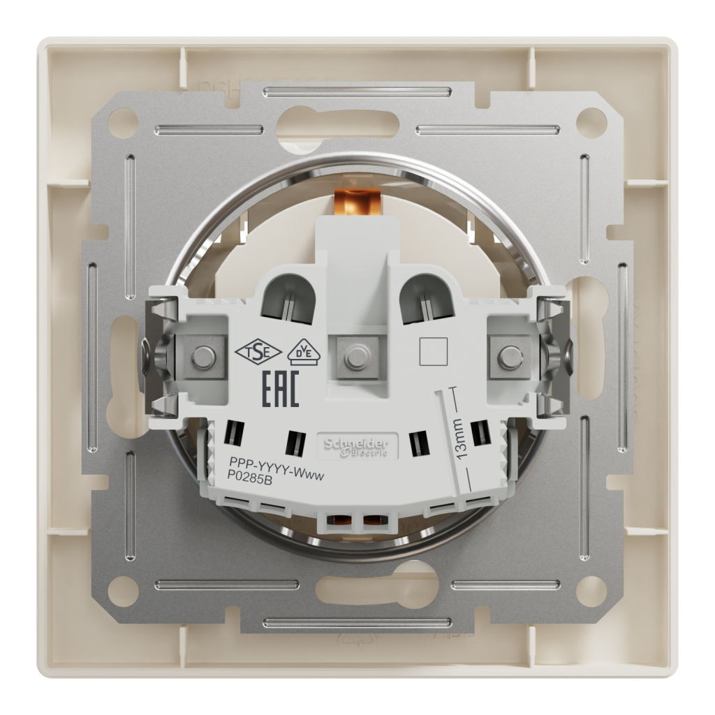 Розетка Schneider Electric ASFORA з кришкою, крем (EPH3100123) - изображение 8