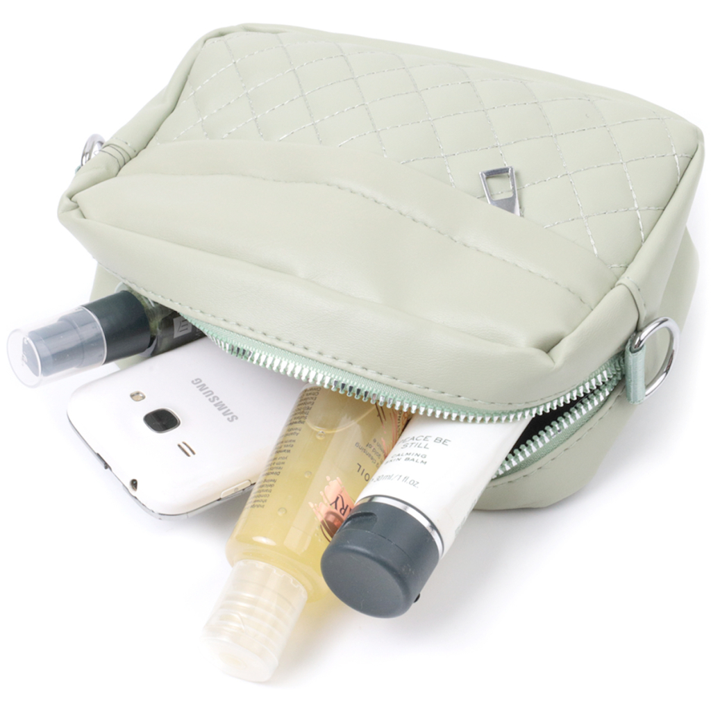 Сумка Vintage Жіноча крос-боді з монетницею з екошкіри Фісташкова (22797) - зображення 9