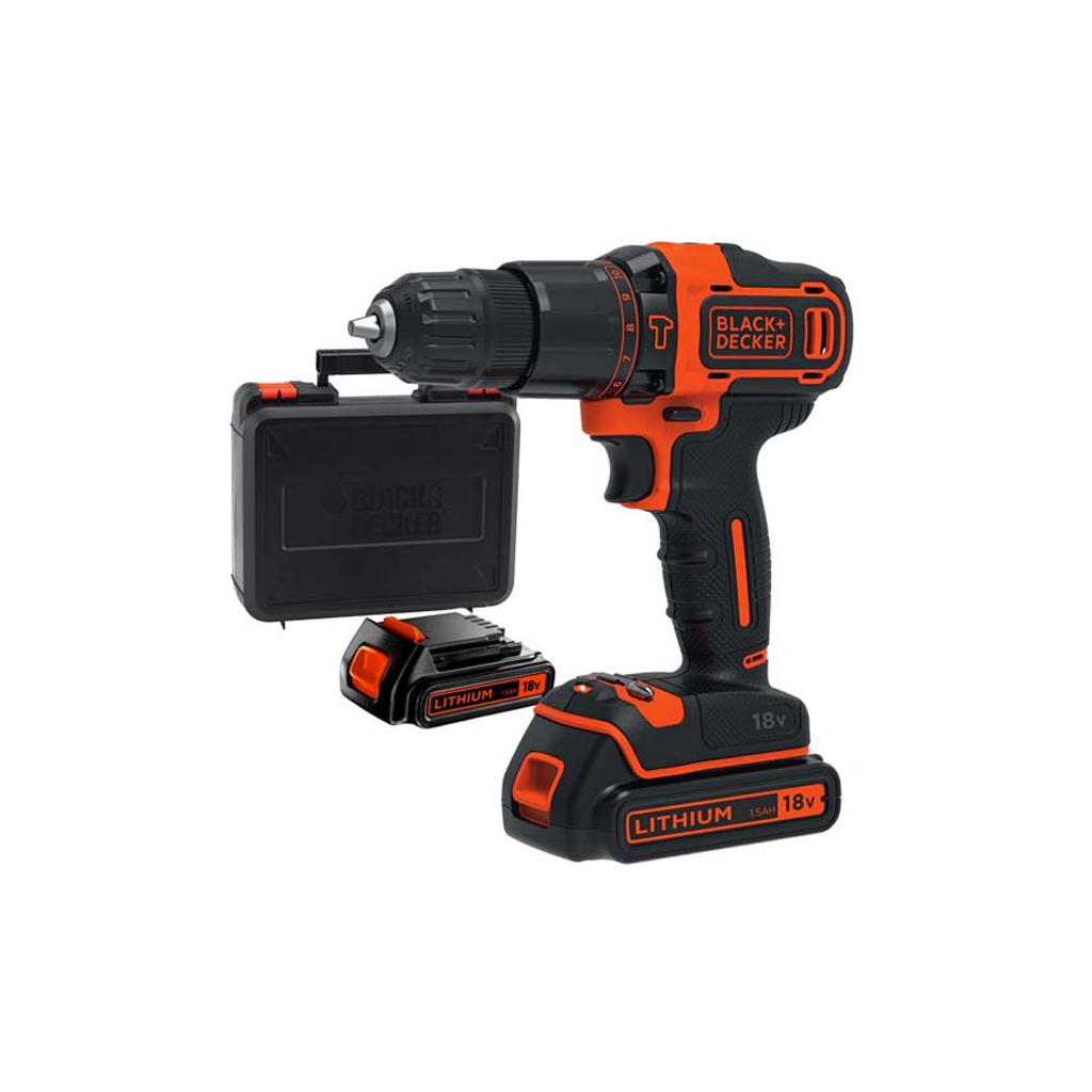 Шуруповерт Black&Decker BDCHD18KB - зображення 1