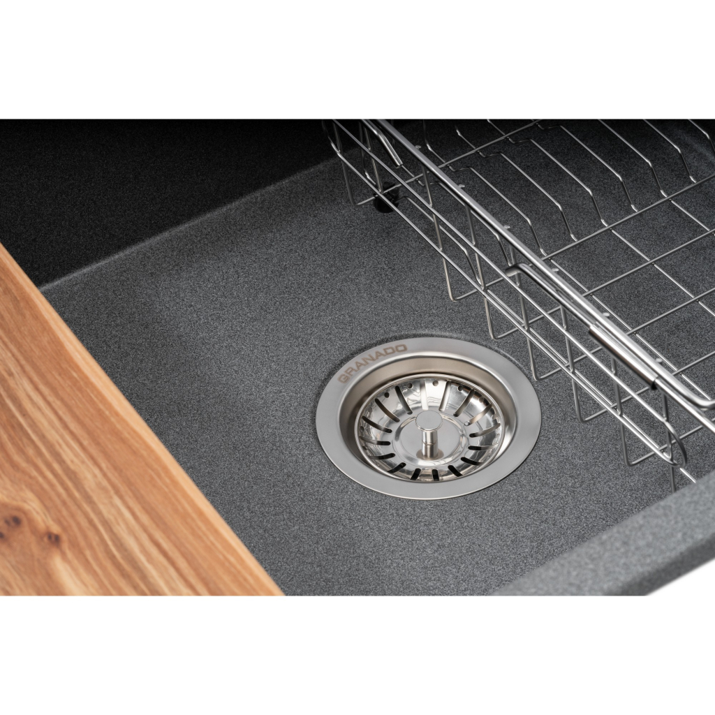 Мийка кухонна GRANADO Optimal Estella grafito (+ змішувач Badalona LUX inox + дозатор Redondo inox + кошик+дошка) (ksg0209) - зображення 4