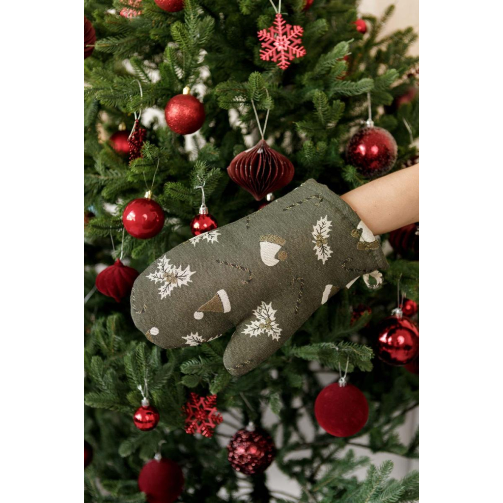 Кухонна прихватка Прованс Рукавиця Шапочки на зеленому (036844) - изображение 2