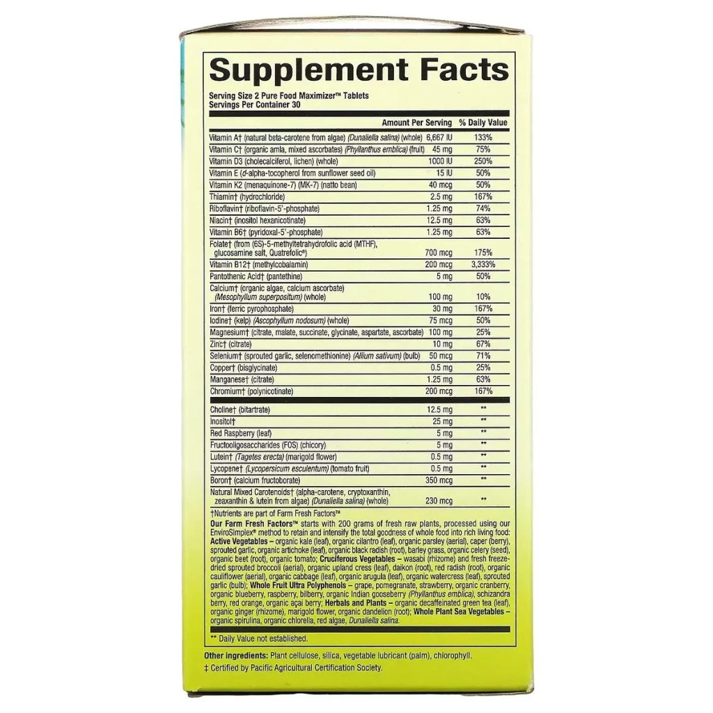 Мультивітамін Natural Factors Мультивітаміни та мінерали для вагітних, 60 таблеток (NFS-35517) - зображення 3