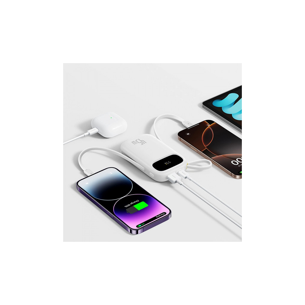 Батарея універсальна Baseus EnerFill FC31 Qpow 3 20000mAh 45W PD/3.0 QC/4.0 White (E0028D01) - зображення 5