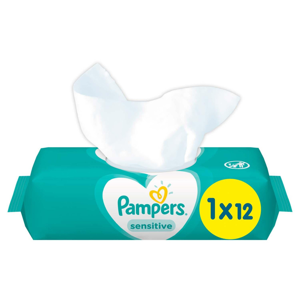 Дитячі вологі серветки Pampers Sensitive 12 шт (8001841061979) - зображення 3