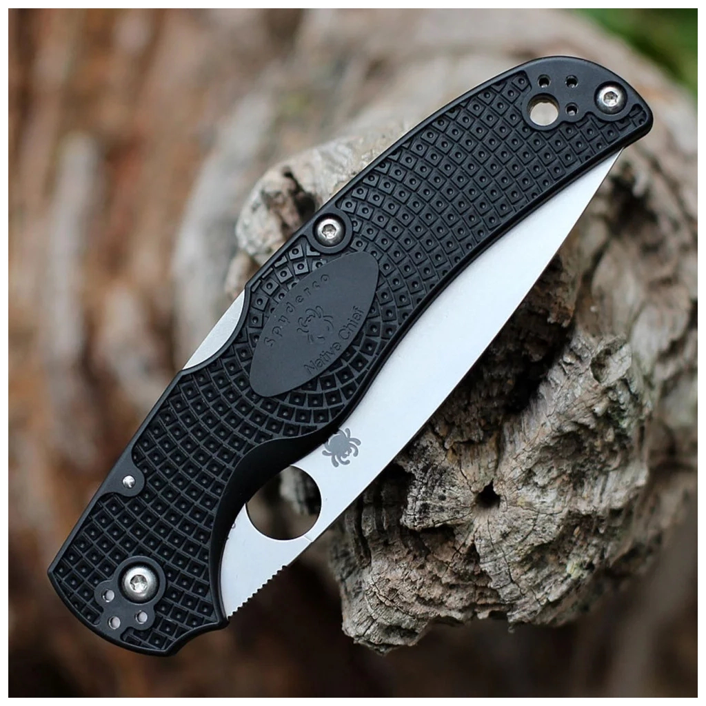 Ніж Spyderco Native Chief Satin BD1N Black FRN (C244PBK) - зображення 9