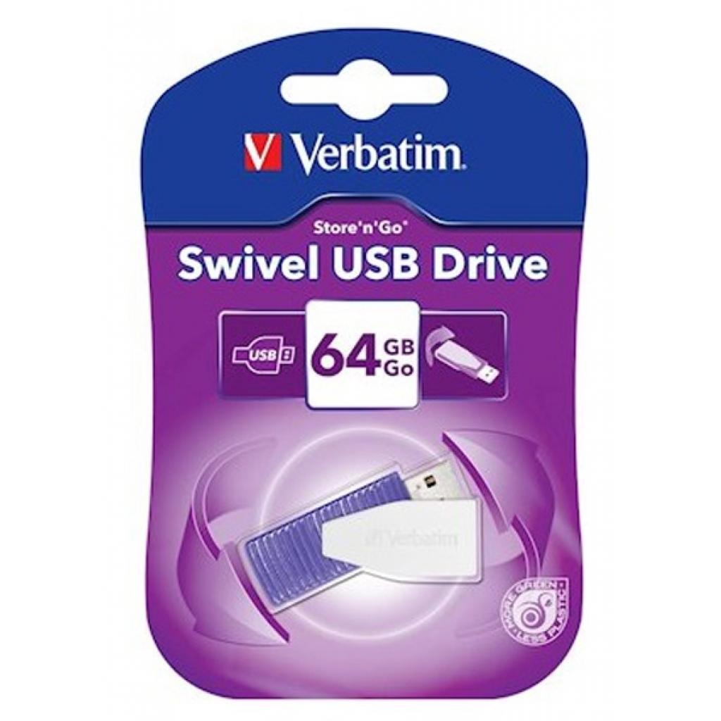 USB флеш накопичувач Verbatim 64GB Store 'n' Go Pin Swive Violet USB 2.0 (049816) - зображення 5