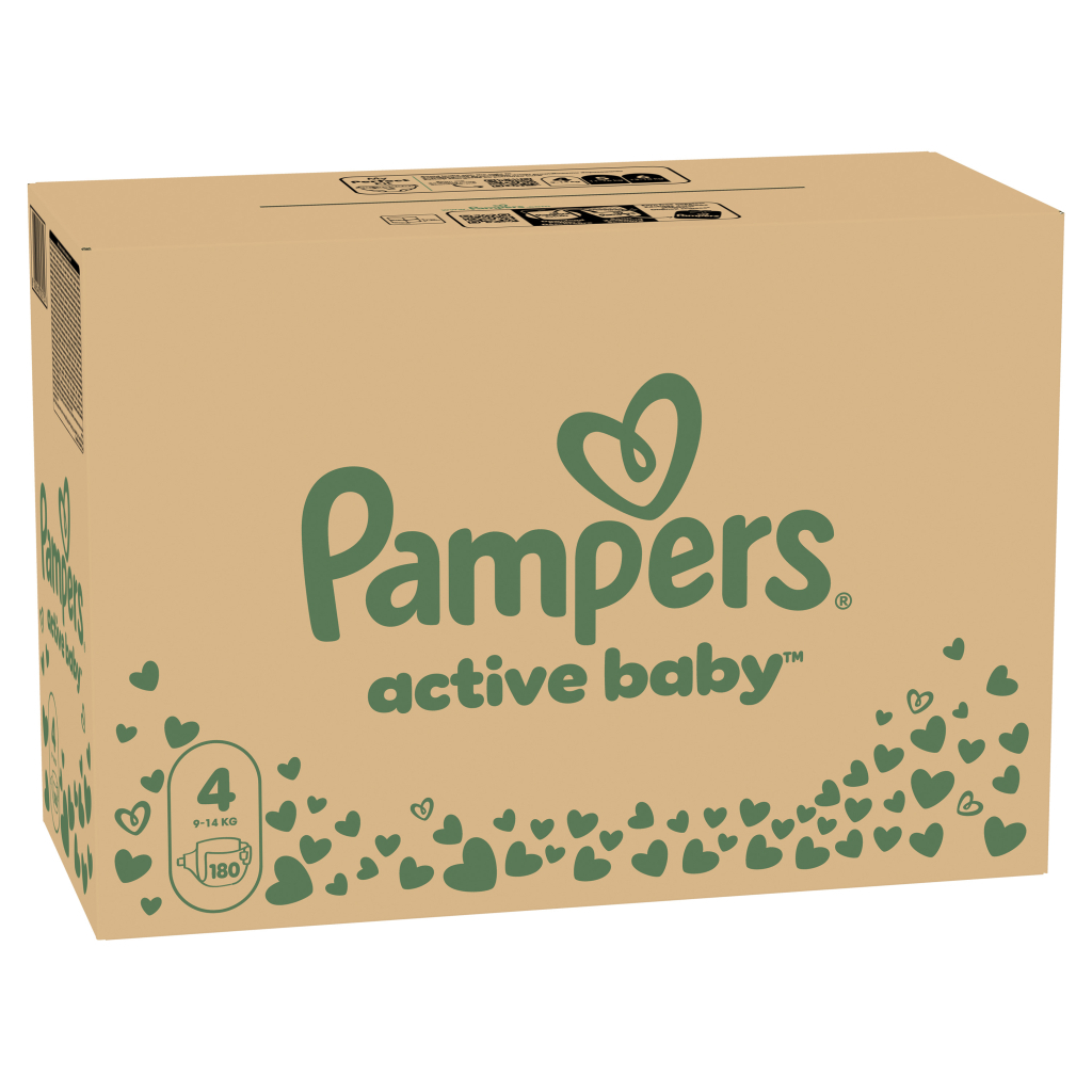 Підгузки Pampers Active Baby Maxi Розмір 4 (9-14 кг), 180 шт. (8006540032725) - зображення 2