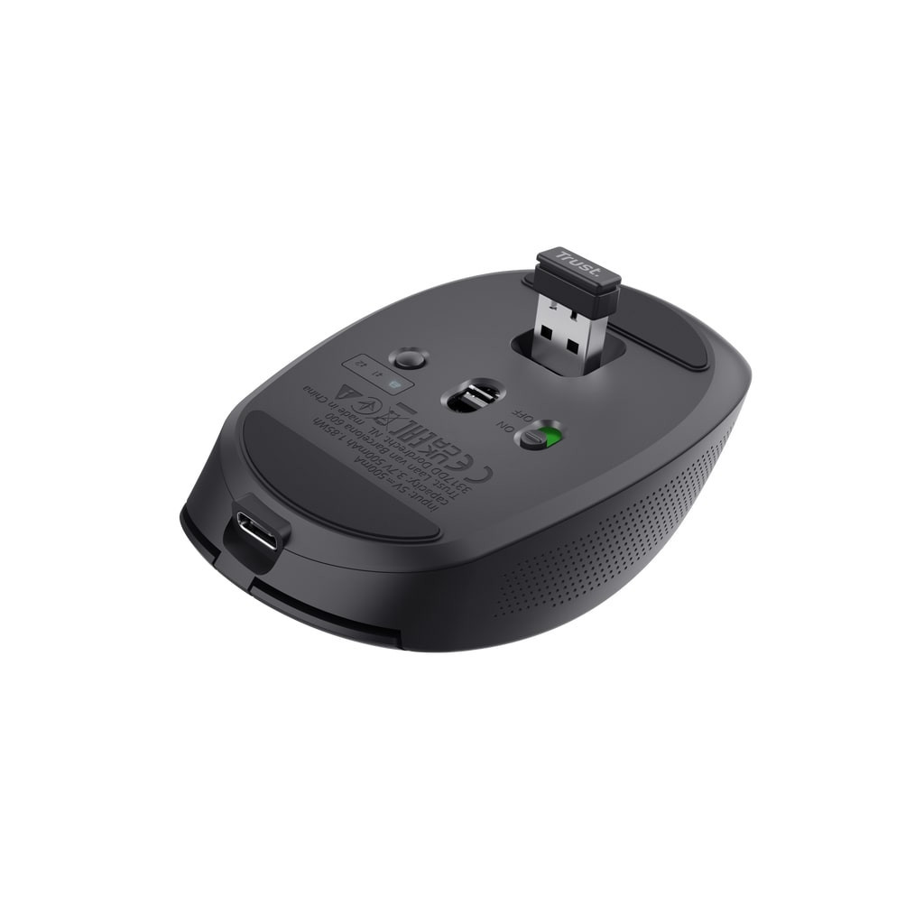 Мишка Trust Ozza compact Bluetooth/Wireless/USB-A Black (24819) - зображення 9