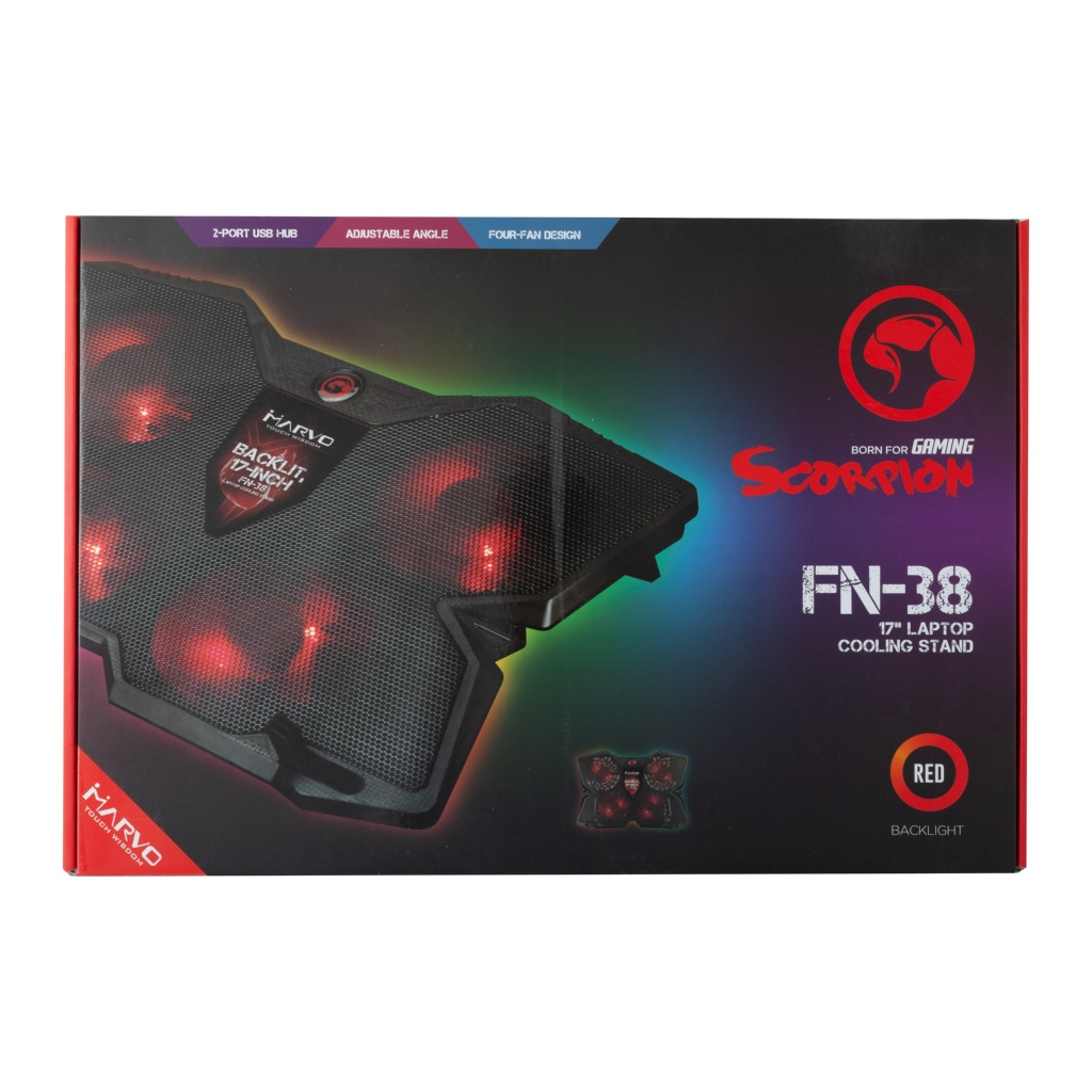 Підставка до ноутбука Marvo FN-38 17" Red-LED (10210026) - зображення 4