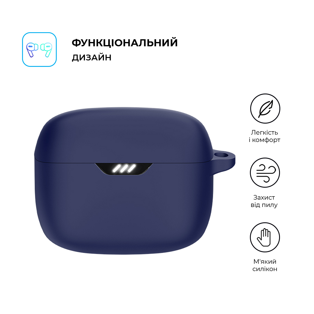 Чохол для навушників Armorstandart Hang Case для JBL Tune Buds Dark Blue (ARM80452) - зображення 2