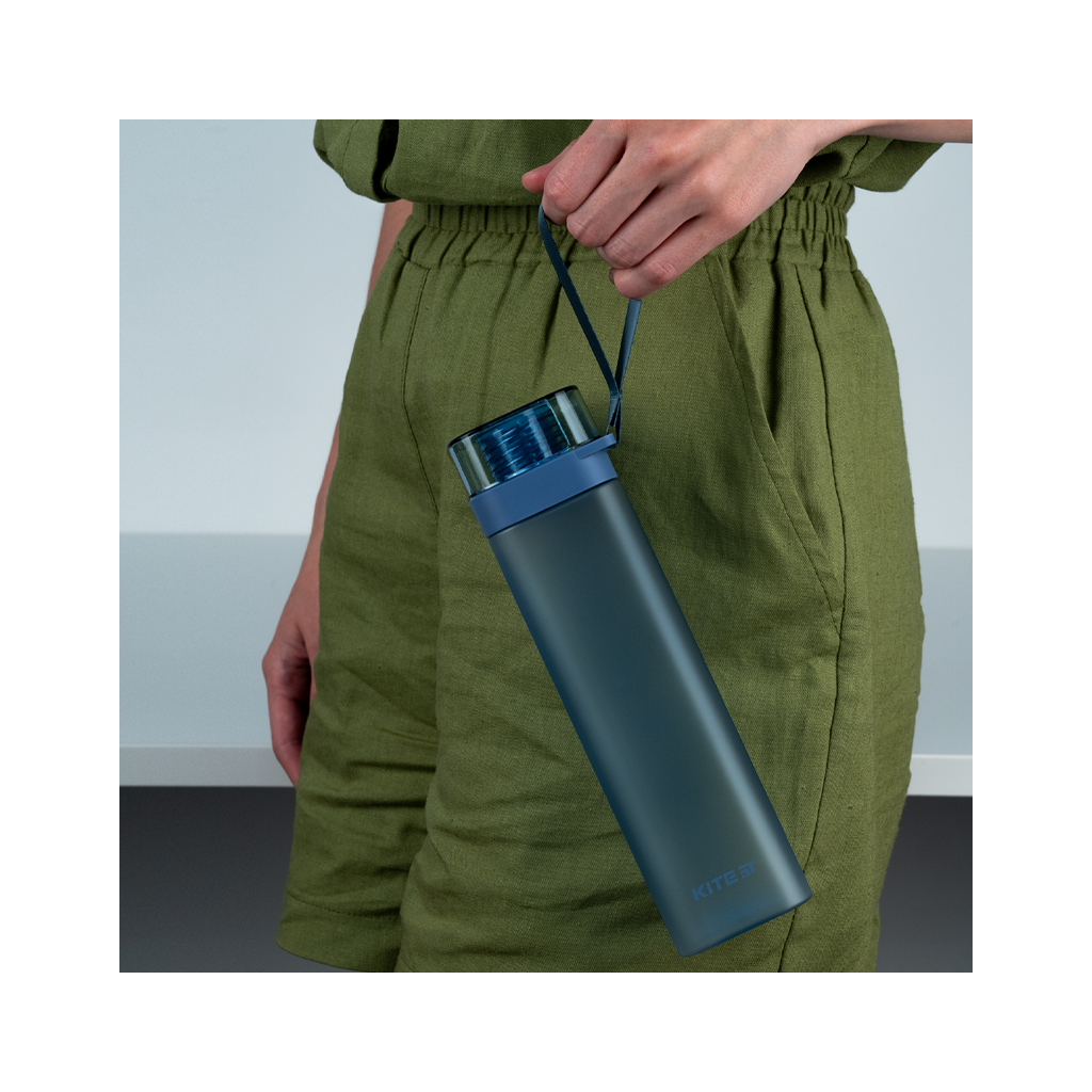 Поїльник-непроливайка Kite квадратна, 700 мл, синя (K24-1210-1) - зображення 8