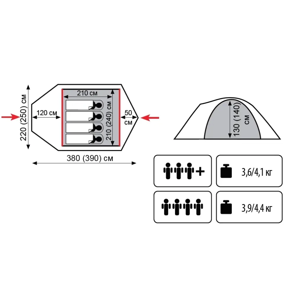 Намет Tramp Lite Camp 4 Olive (TLT-022.06-olive) - зображення 12