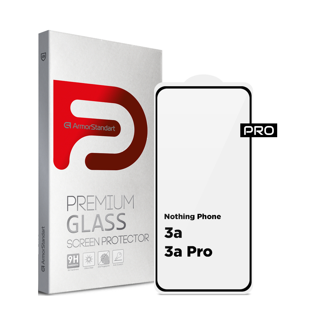 Скло захисне Armorstandart Pro Nothing Phone (3a) / (3a) Pro Black (ARM85466) - зображення 1