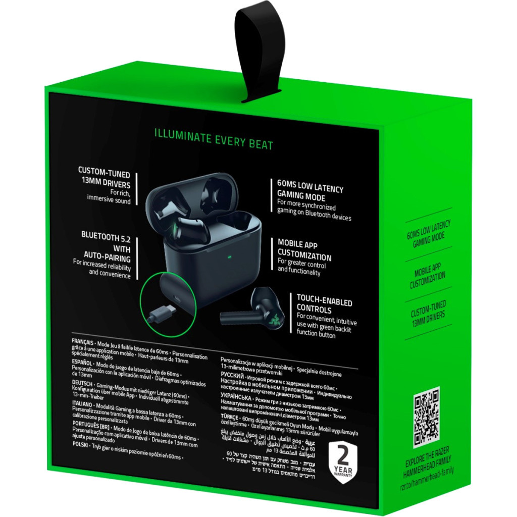 Навушники Razer Hammerhead True Wireless X Black (RZ12-03830100-R3G1) - зображення 9